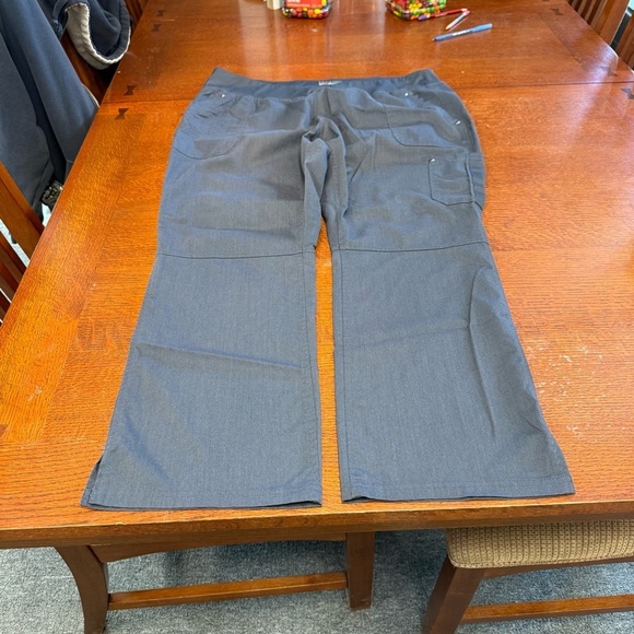 Purple Label Yoga by Healing Hands XLP dark gray scrub pants lots of pockets - Picture 8 of 10